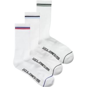 JACJASON TENNIS SOCKS 3 PACK SN, Wit/Pack: Wit - Wit, One Size