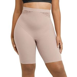 Maidenform Dames hoge taille dij slankere shapewear, Avond Blush, M