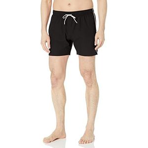 BOSS Solid Swim Trunk with Iconic Side Stripe Dark Black