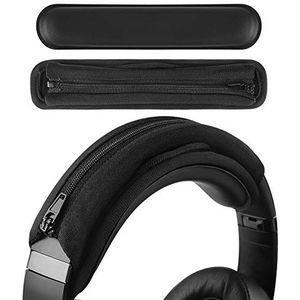 Geekria Protein Leather Hoofdband Pad Compatibel met Bose Beats JBL ATH Hyperx Skullcandy, Vervangende Band voor Hoofdtelefoon, Reparatieonderdeel voor Headset Hoofdkussenhoes (Zwart)