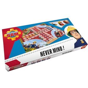 p:os 30090 - Brandweerman Sam bordspel Never Mind, dobbelspel voor de hele familie, 2 tot 4 spelers, voor kinderen & volwassenen