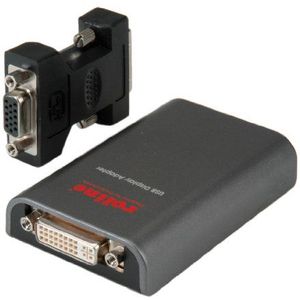 ROLINE USB-display adapter USB naar DVI/VGA hoge resolutie