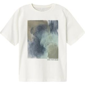 NAME IT Meisjes Nkfnasslim SS Top Box T-shirt, Jet Stream, 122-128