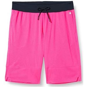 Champion Legacy Neon Spray Soft Mesh Bermuda Shorts, Roze Fuchsia, M voor heren