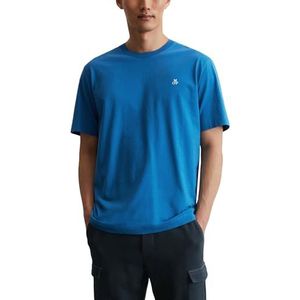 Marc O'Polo - Shirt - Azuur - Kwartmouw - Normale Pasvorm
