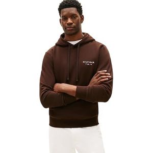 Tommy Hilfiger Mannen MERK LIEFDE KLEINE HILFIGER HOODIE MW0MW41429 Pullover Hoodie, BRUIN XS, Bruin (Chocolade), XS