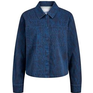 JACK & JONES Jxsarah AOP Overshirt Ex PNT, Insigniablauw, XL