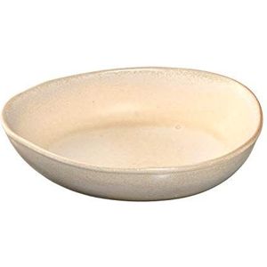 Leonardo Noli 054645 keramische schalenset, magnetronbestendig, vaatwasmachinebestendige keramische kommen, 6-delig, beige mat, ovaal, 850 ml volume,