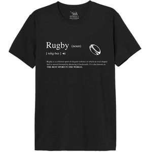 Republic of California ""Definition Rugby"" MEREPCZTS130 T-shirt voor heren, zwart, maat 3XL, Zwart, 3XL
