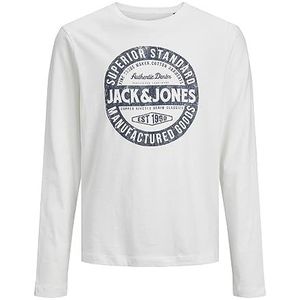 JACK & JONES JUNIOR Longsleeve JJEJEANS van Biologisch Katoen Offwhite