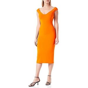Pinko Ambitieuze jurk neopreen fluid casual jurk dames, A71_oranje, vibrerend, 34 NL