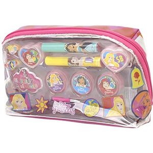 Essentiële Prinses Make-up Tas - Meisjes Make-up Set - Disney Prinses Make-up & Beauty Set voor Meisjes in Kleurrijke Beautycase - Make-up Kit & Leuke Accessoires - Speelgoed en Cadeau voor Kinderen