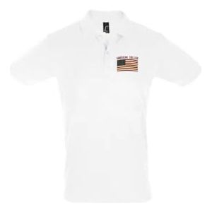 AMERICAN COLLEGE USA Uniseks poloshirt voor jongens en meisjes, wit, 4 Jaar