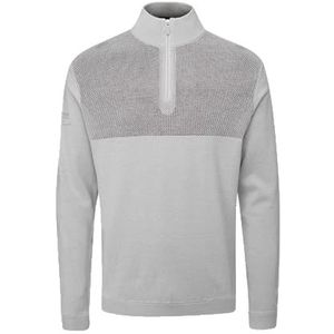 Stuburt Tawny gebreide trui met halve rits voor heren, Druppel Marl, S