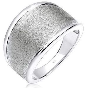 Elli Ring dames Basic Matt Trend in 925 sterling zilver, 52 EU, Facetgeslepen, Zonder