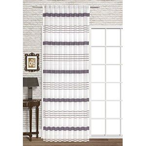 Startex decoratieve sjaal, polyester, wit/paars, 140 x 245 cm
