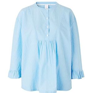 CCDK Copenhagen Ninna Pyjamas Blouse Pajama Top, Lichen Blue Stripe, XS