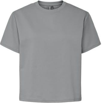 Shirt - PCSKYLAR - T-shirt - Effen - Jersey, Ronde Hals, Kwartmouw