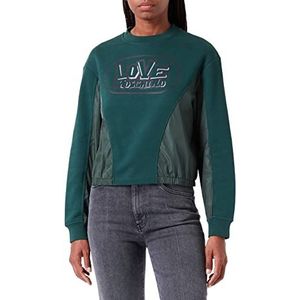 Love Moschino Sweatshirt met ronde hals en skate-print, groen, 44