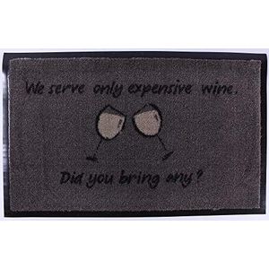 La Finesse Decoratief Coir Ingang Deur Mat, We Serve Only Expensive Wine…, 75 cm x 45 cm