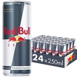 Red Bull Energy Drink Zero 24-pack - 24 x 250ml I Suikervrije Energiedrank I Wereldwijd Gewaardeerd door Topsporters I Stimuleert Lichaam en Geest