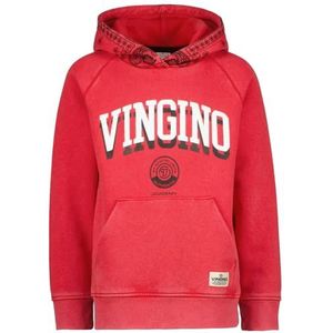 Vingino Navra Sweatshirt met capuchon voor jongens, tomaatrood, 16 Jaar