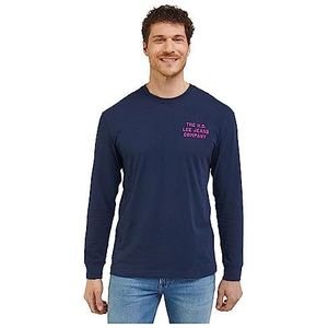 Lee Relaxed Ls Tee T-shirt voor heren, blauw, M