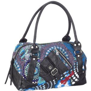 Desigual Bols_Tokyo Jamboree 28X5137, dames schoudertassen 34x23x17 cm (B x H x D), Blauw Marino 5001