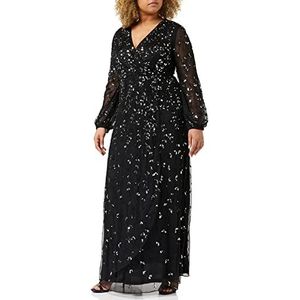 Amelia Rose Dames pailletten verfraaide jurk speciale gelegenheid, zwart, 6, Zwart, 32