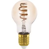 EGLO connect.z Smart-Home Ledlamp E27, A60, Matter, ZigBee, app en spraakbesturing Alexa, dimbaar, warmwit-koudwit, 806 lumen, 7 m, watt, vintage gloeilamp amber