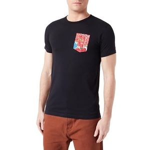 FRENCHCOOL 1988 Zwart T-shirt met rode mand voor heren, Zwart, M