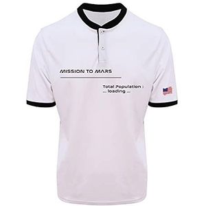 Mars Explororation Mission to Mars Poloshirt voor heren, Wit., S