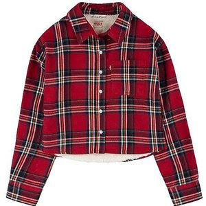 Levi's Kids Geweven TOP L/S, Chilipeper met lange mouwen van meisjeLVG, 2 jaar