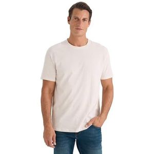 DeFacto Heren Basic T-Shirt - Klassiek T-shirt voor Mannen LT.Khaki XL, khaki, XL
