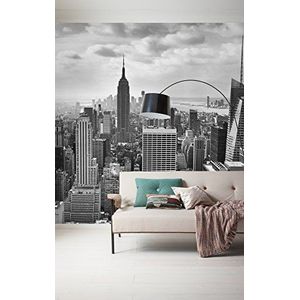 Komar - fleece fotobehang NYC BLACK AND WHITE -300 x 250 cm - behang, muurdecoratie, New York, Manhattan, USA - 323-DV3