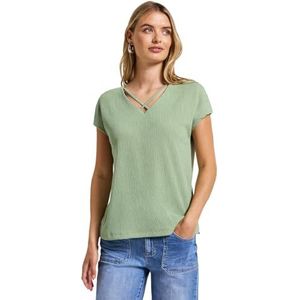 Street One - Dames Shirt - Groen - Met Linten