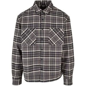 Urban Classics, Herren, Hemd, Boxy Kane Check Shirt (brand is missing at the beginning), Grey/Black, S