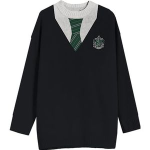 HARRY POTTER The House Slytherin WOHAPOMPU082 Lange damestrui, zwart, maat XXL, Zwart, XXL