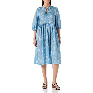 Part Two Pamalapw Dr Dress Relaxed Fit dames, Dusk Blue Block Print, 38