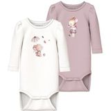 Name It - NbfLotus - Romper L/S - 2-pack - Cloud Danser/Gepolijst