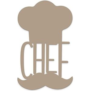 Declea Geschreven van hout om op te hangen door keukenchef, ideaal voor de keuken, decoratie voor keuken, restaurants en clubs, decoratieve letters van hout, handgemaakt