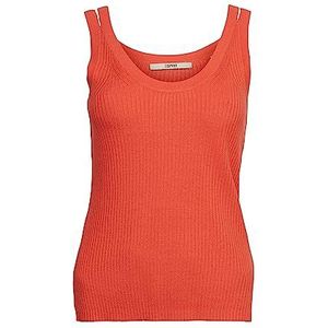 ESPRIT Geribbelde trui, linnenmix, 870/Coral Orange, L