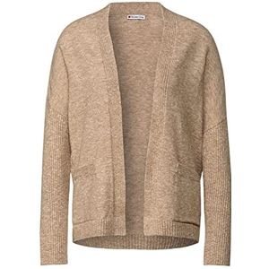 Street One dames gebreid vest, Buff Sand Melange, 38