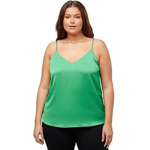 Ulla Popken Dames satijn strap-blouse blouse, Grasgrün, 42-44