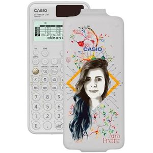 Casio FX-991SP CW Wetenschappelijke rekenmachine met Ana Freire geïllustreerd door Lula Goce, aanbevolen voor het Spaanse en Portugese cv, 5 talen, meer dan 560 functies, zonne-energie, wit