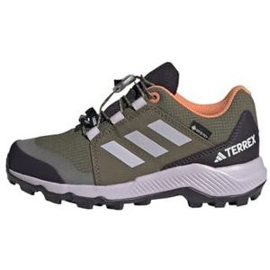 adidas Unisex Kids Terrex Gore-tex Wandelschoenen Non-Football Low, Olive Strata Zilver Dawn Amber Tint, 39 1/3 EU