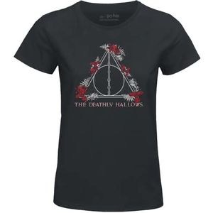 Harry Potter WOHAPOMTS345 T-shirt voor dames, antraciet gewassen M, antraciet gewassen, M