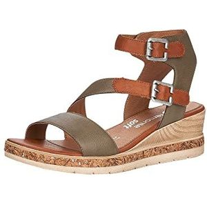 Remonte Dames D3052 Romeinse sandalen, Groen Forest Cayenne 54, 39 EU