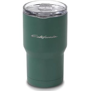Volkswagen 7TG069604212 Thermobeker drinkbeker drinkfles 350ml roestvrij staal, groen, met California-opschrift
