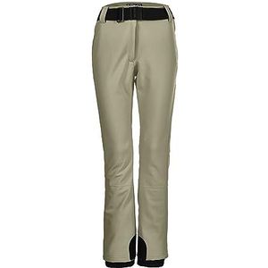 Killtec KSW 221 WMN SKI SFTSHLL PNTS, 37328-000 Skibroek voor dames, softshellbroek met sneeuwvanger en riem, kleur licht camel, maat 40